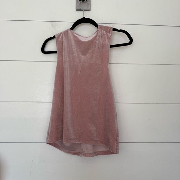 Mango Women’s Small Pink Velvet Tank Top New - Picture 4 of 5